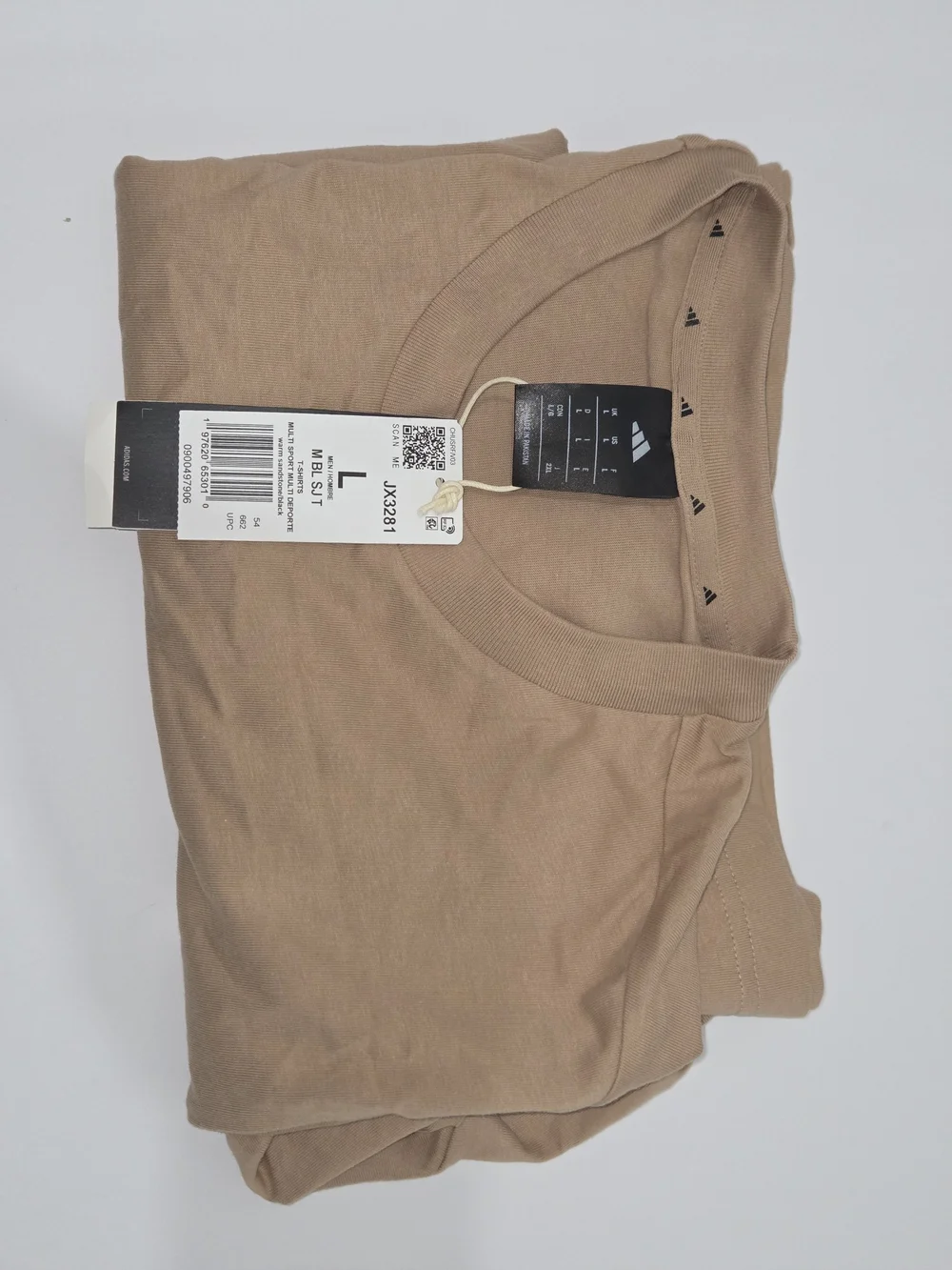 Adidas Men’s Tan Logo Graphic T-Shirt